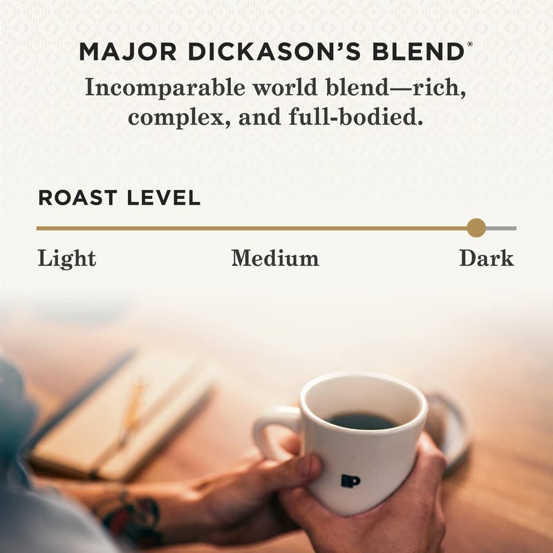 Peet's Coffee, Dark Roast Ground Coffee - Major Dickason's Blend 10.5 Ounce Bag - Image 4